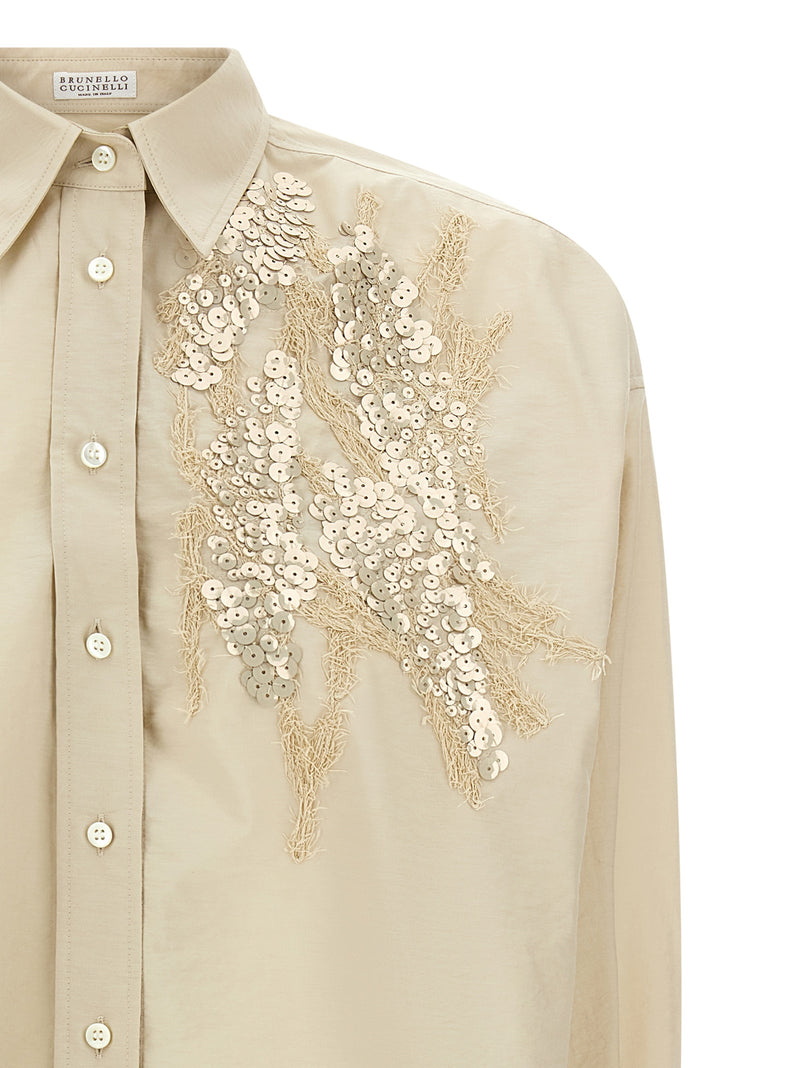 Brunello Cucinelli Brunello Cucinelli Dazzling Seabed Embroidery Shirt