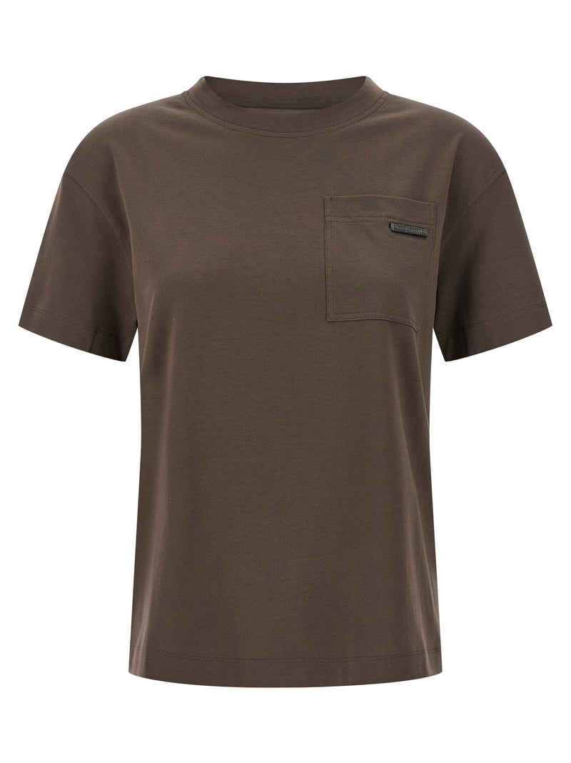 Brunello Cucinelli Shiny Tab T-Shirt | Urbalenti™ NYC
