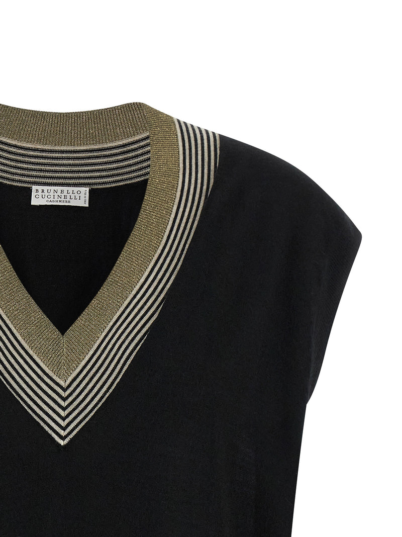 Brunello Cucinelli Sparkling Neckline Vest | Urbalent... | Urbalenti™ NYC
