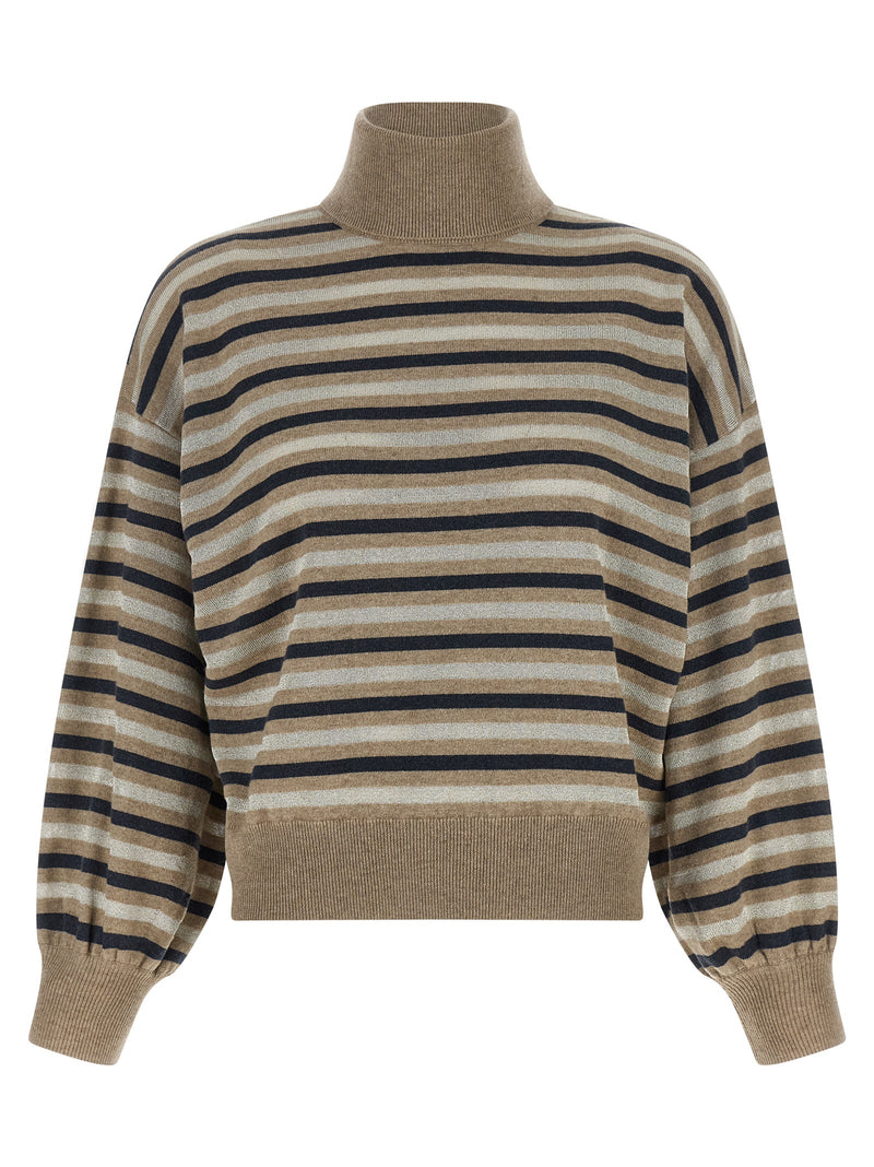 Brunello Cucinelli Sparkling Stripes Sweater | Urbalenti™ NYC