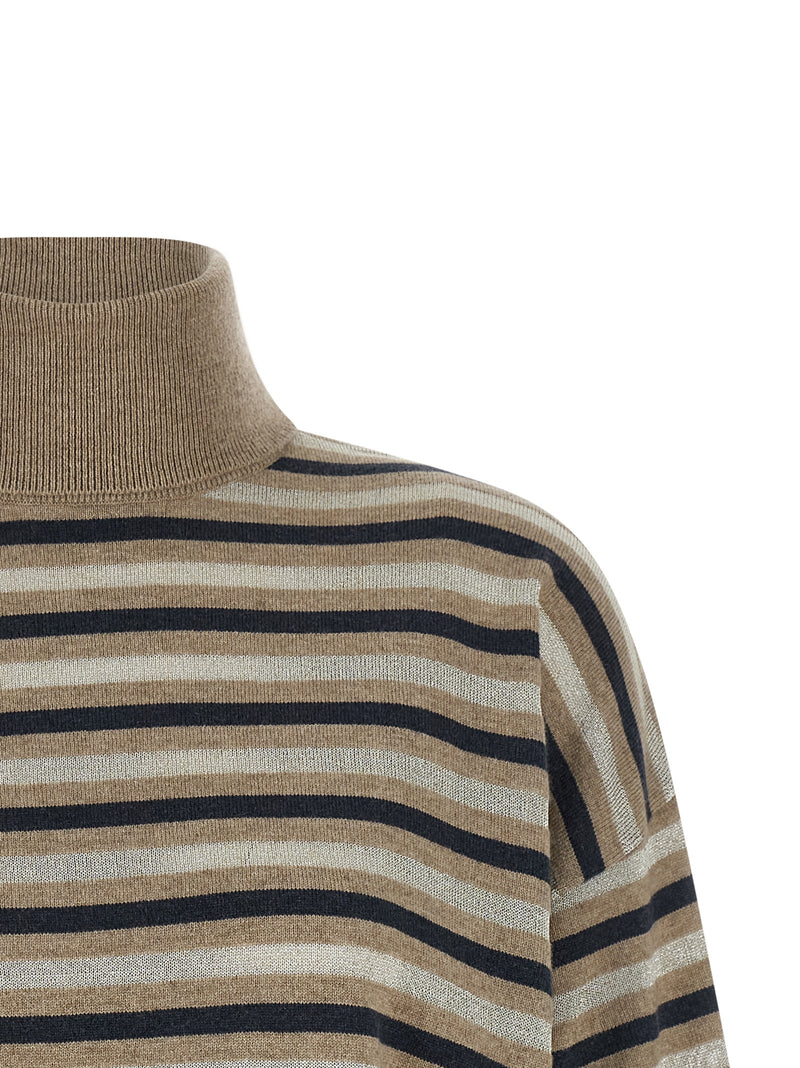 Brunello Cucinelli Sparkling Stripes Sweater | Urbalenti™ NYC