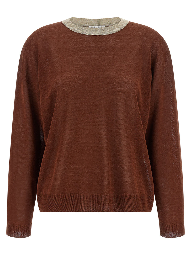 Brunello Cucinelli Dazzling Collar Sweater - Viscose - Style 72410C2868... | Urbalenti™ NYC
