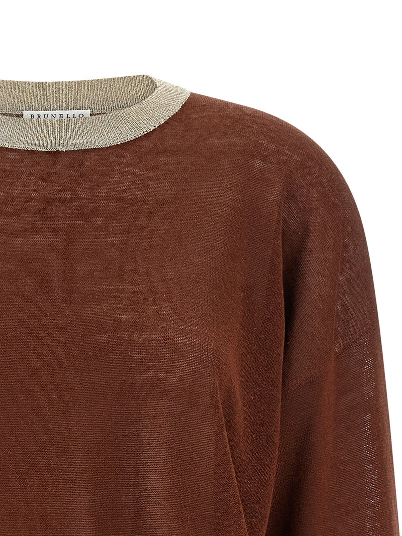 Brunello Cucinelli Dazzling Collar Sweater - Viscose - Style 72410C2868... | Urbalenti™ NYC