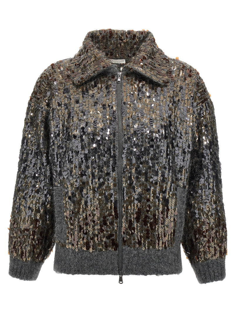 Brunello Cucinelli Dazzling Dégradé Embroidery Cardigan | Urbalenti | Ur... | Urbalenti™ NYC