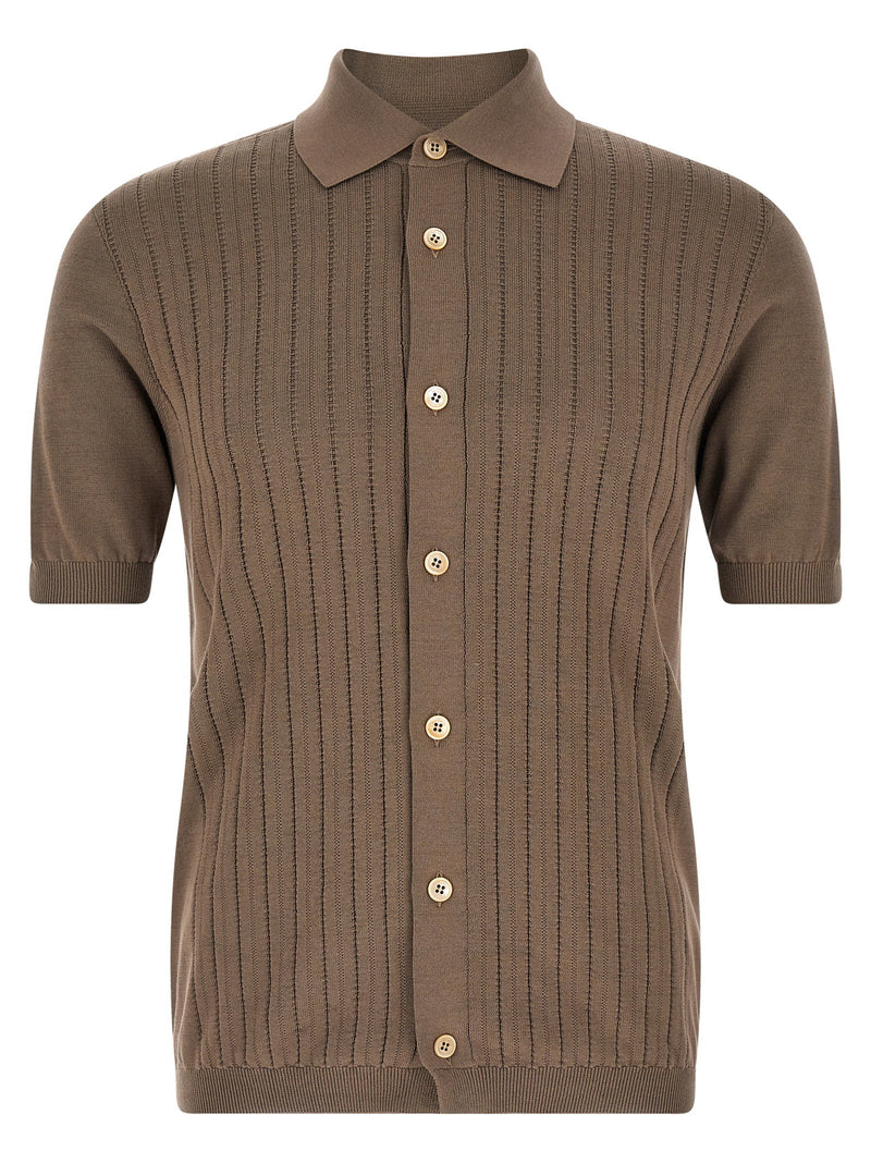 Brunello Cucinelli Brunello Cucinelli Operated Ribbed Shirt