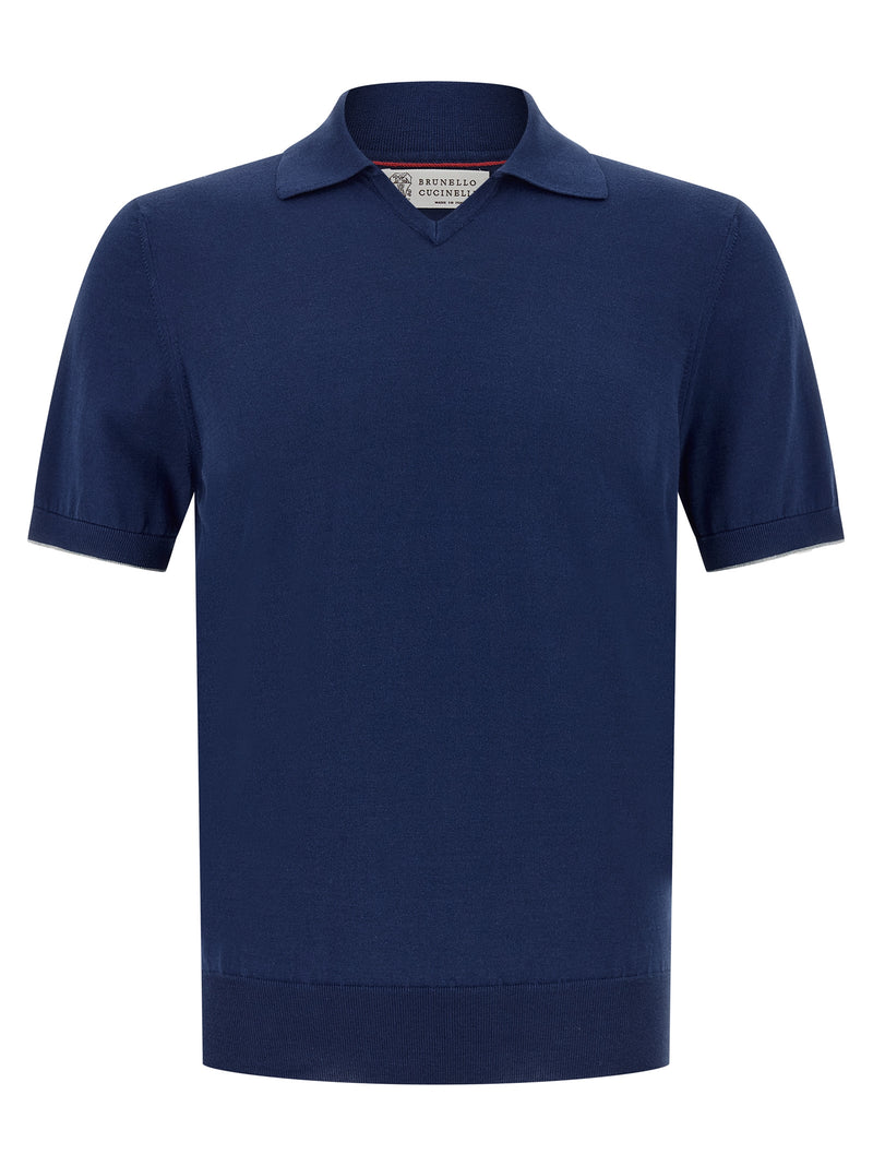 Brunello Cucinelli Cotton Polo Shirt - Cotton Short Sleeve - Style 5COZ7... | Urbalenti™ NYC