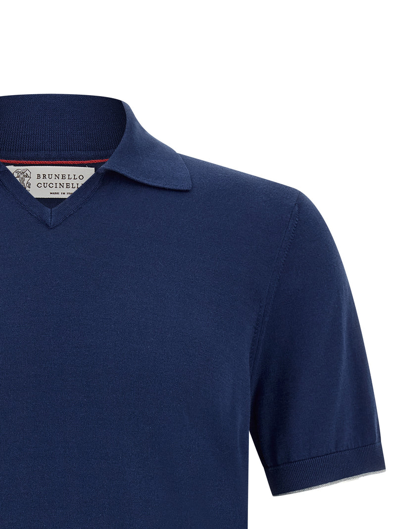 Brunello Cucinelli Cotton Polo Shirt - Cotton Short Sleeve - Style 5COZ7... | Urbalenti™ NYC