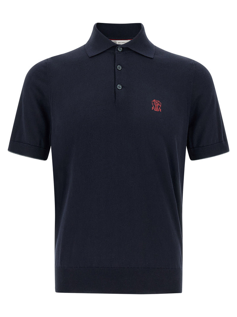 Brunello Cucinelli Brunello Cucinelli Logo Embroidery Polo Shirt