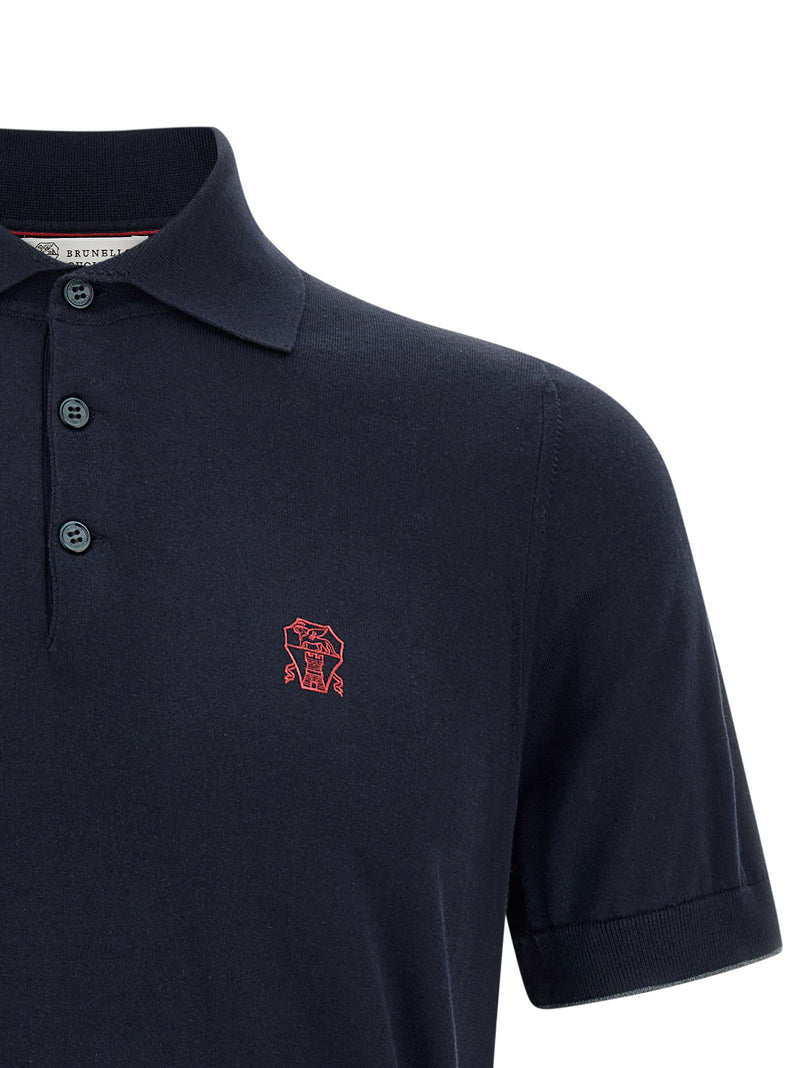 Brunello Cucinelli Brunello Cucinelli Logo Embroidery Polo Shirt
