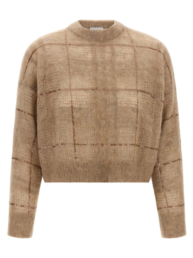 Brunello Cucinelli Brunello Cucinelli Sequin Check Sweater