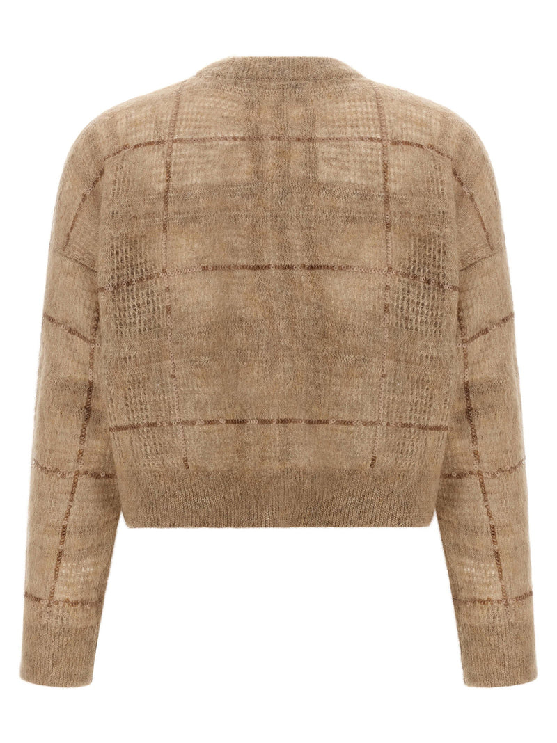 Brunello Cucinelli Brunello Cucinelli Sequin Check Sweater