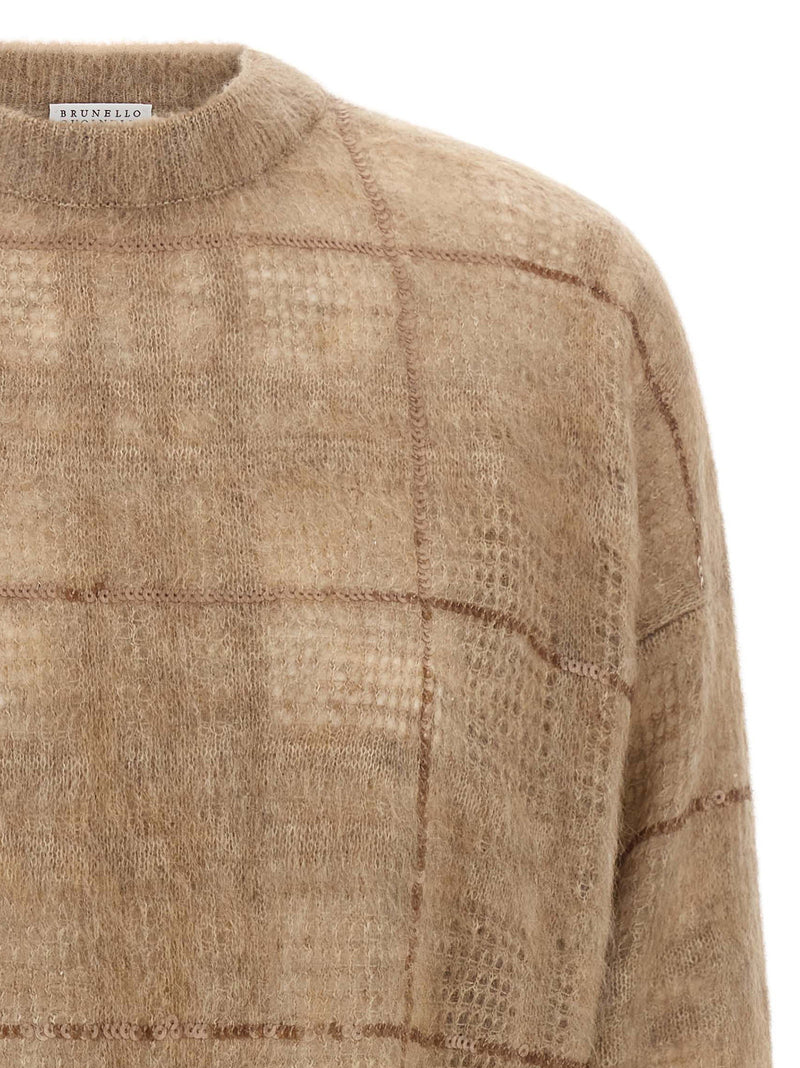 Brunello Cucinelli Brunello Cucinelli Sequin Check Sweater