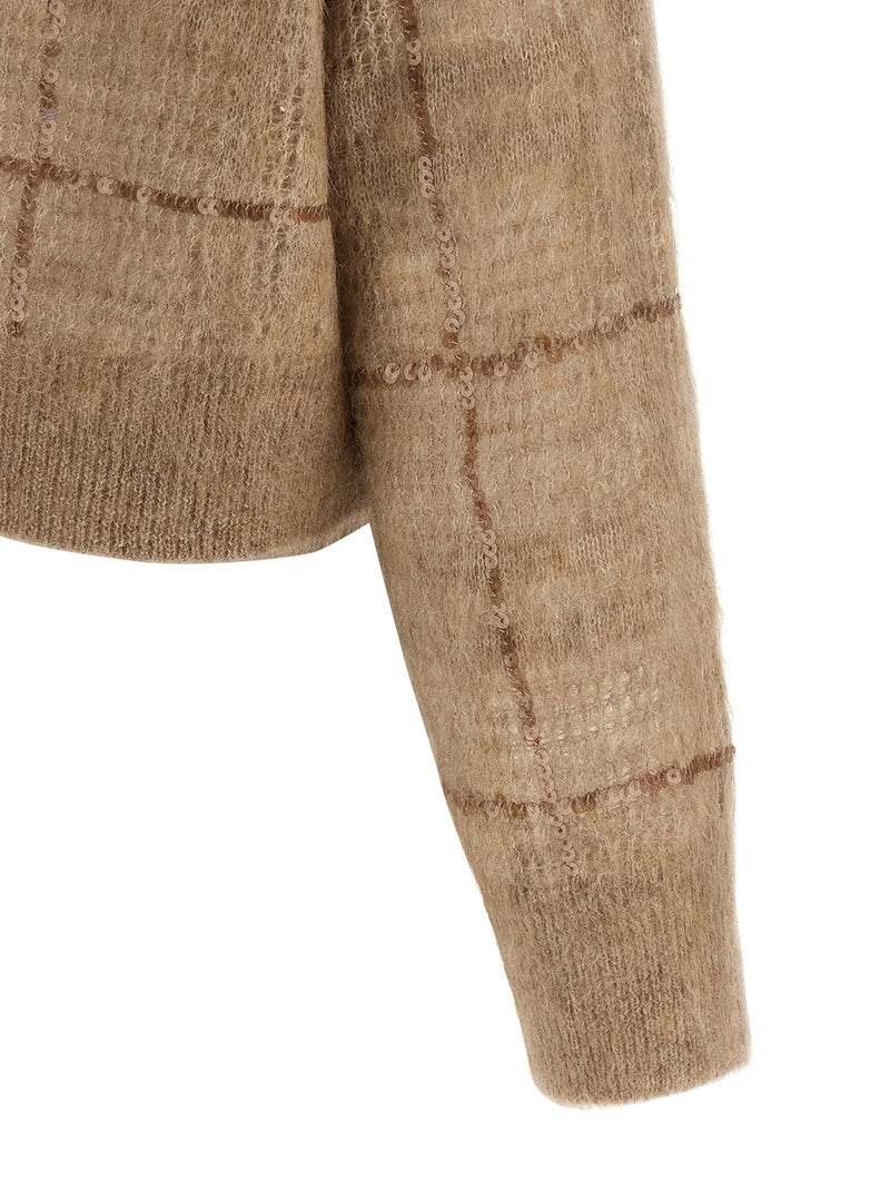 Brunello Cucinelli Brunello Cucinelli Sequin Check Sweater