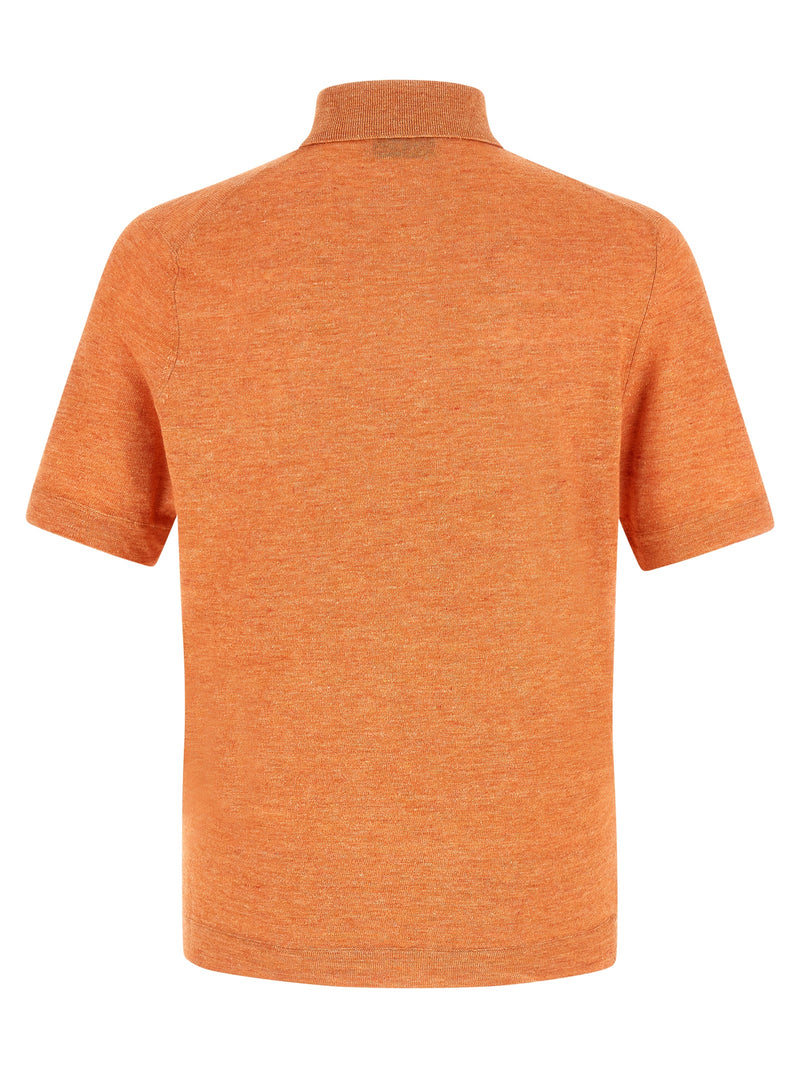 Brunello Cucinelli Linen Cotton Polo Shirt | Urbalenti™ NYC