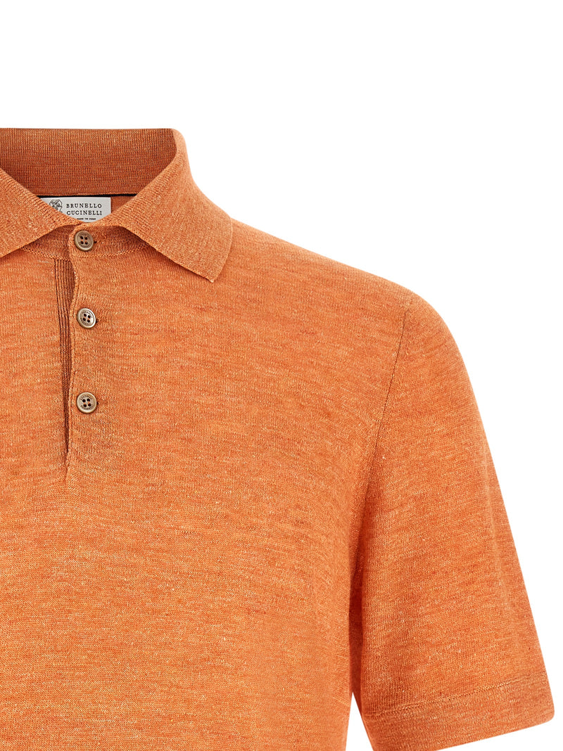 Brunello Cucinelli Linen Cotton Polo Shirt | Urbalenti™ NYC