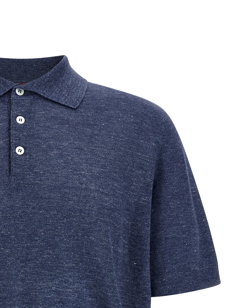 Brunello Cucinelli Brunello Cucinelli Linen Cotton Polo Shirt