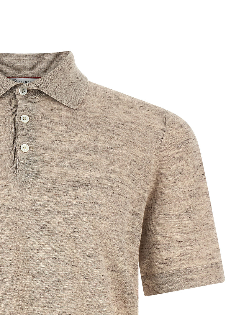 Brunello Cucinelli Linen Cotton Polo Shirt | Urbalenti™ NYC