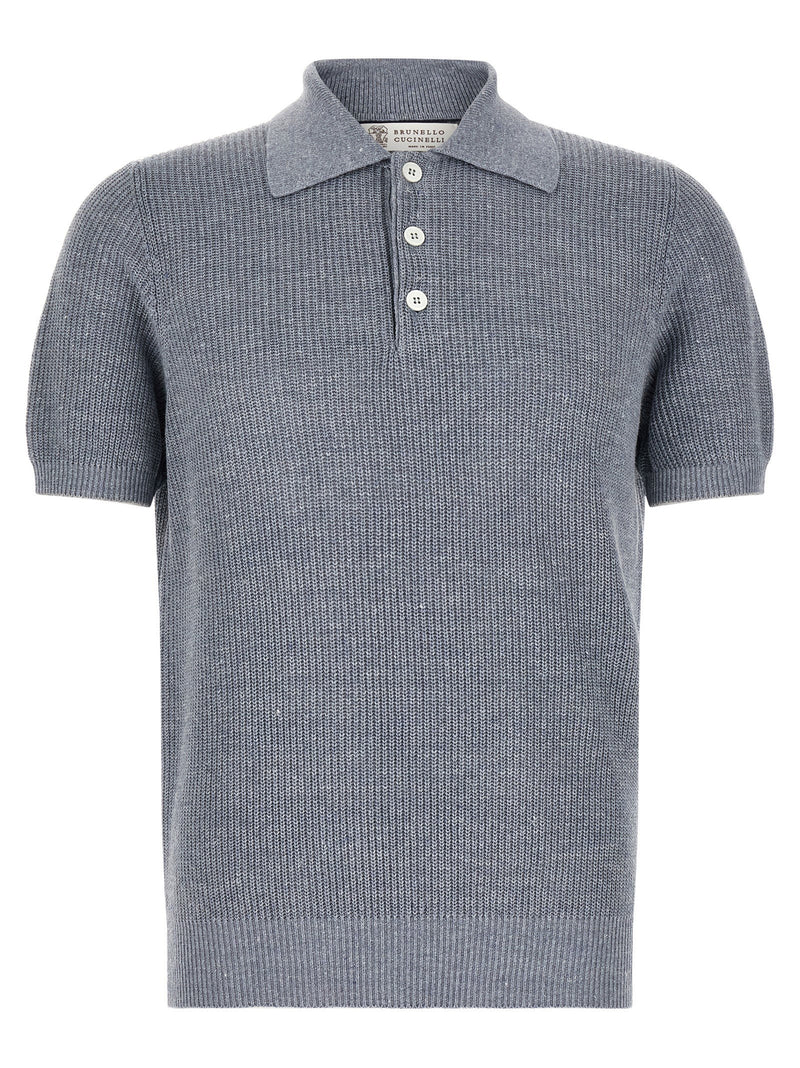 Brunello Cucinelli Brunello Cucinelli English Half-ribbed Polo Shirt