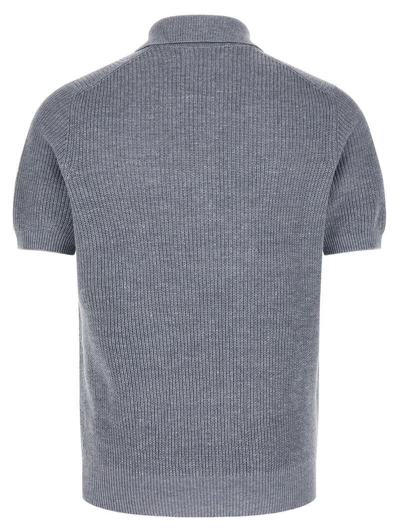 Brunello Cucinelli Brunello Cucinelli English Half-ribbed Polo Shirt