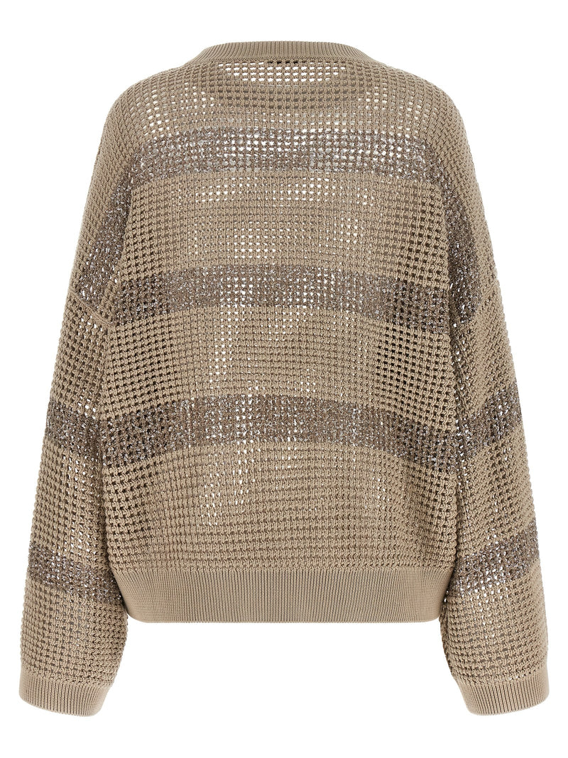 Brunello Cucinelli Brunello Cucinelli Dazzling Stripes Sweater