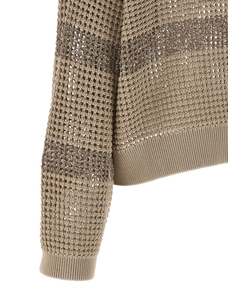 Brunello Cucinelli Brunello Cucinelli Dazzling Stripes Sweater