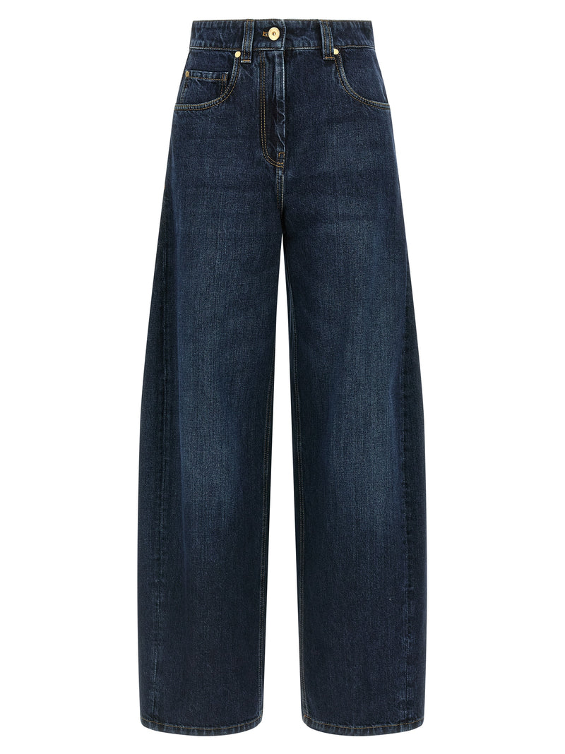 Brunello Cucinelli Wide Barrel Full Lenght Jeans | Urbalenti™ NYC