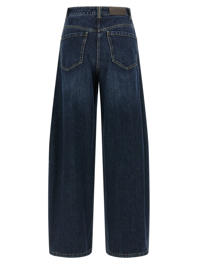 Brunello Cucinelli Wide Barrel Full Lenght Jeans | Urbalenti™ NYC