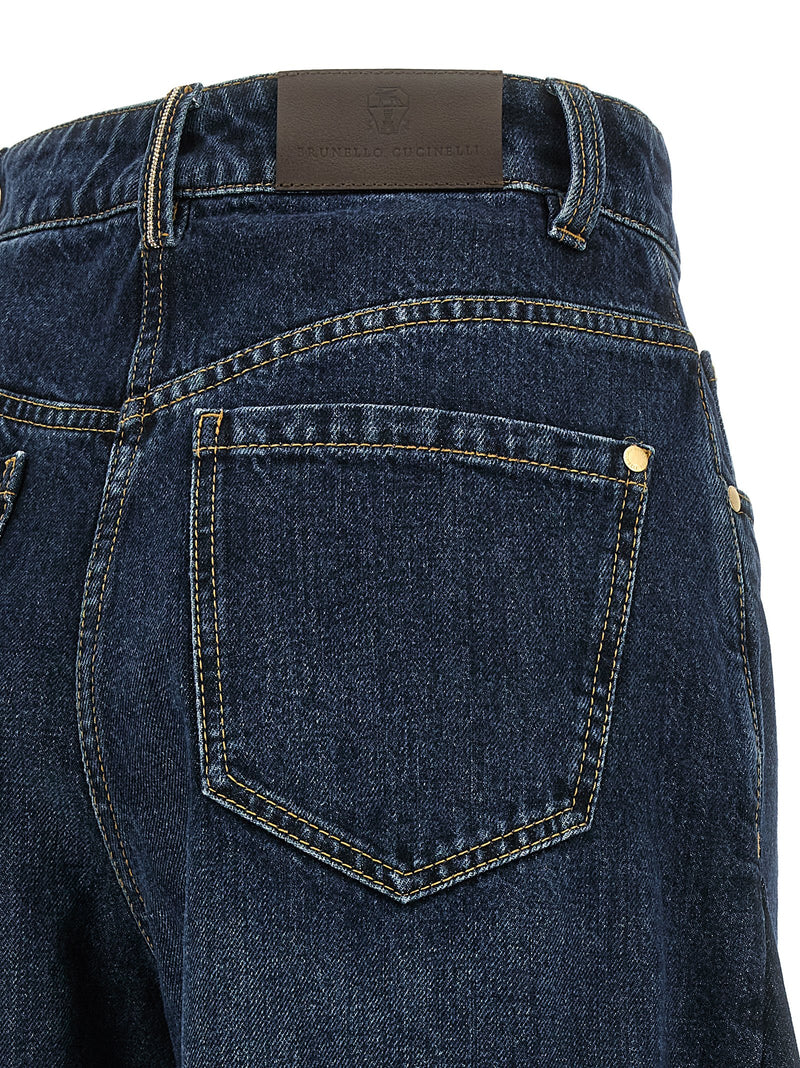 Brunello Cucinelli Wide Barrel Full Lenght Jeans | Urbalenti™ NYC