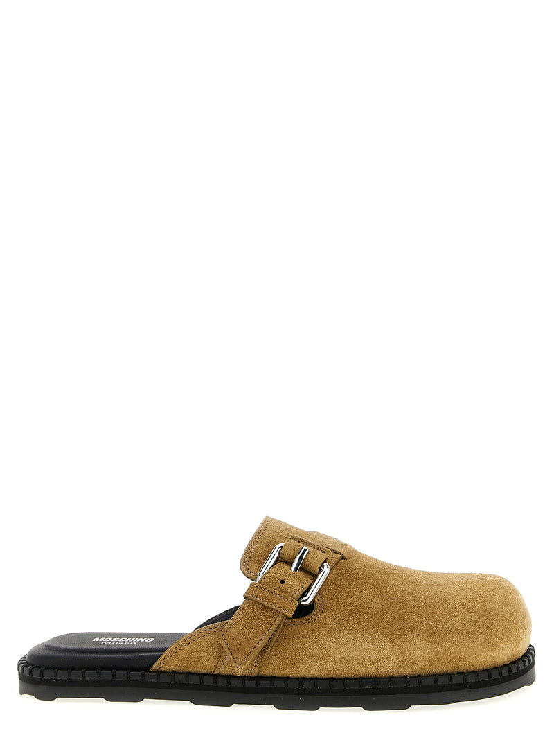 Moschino Suede Sabots | Urbalenti™ NYC