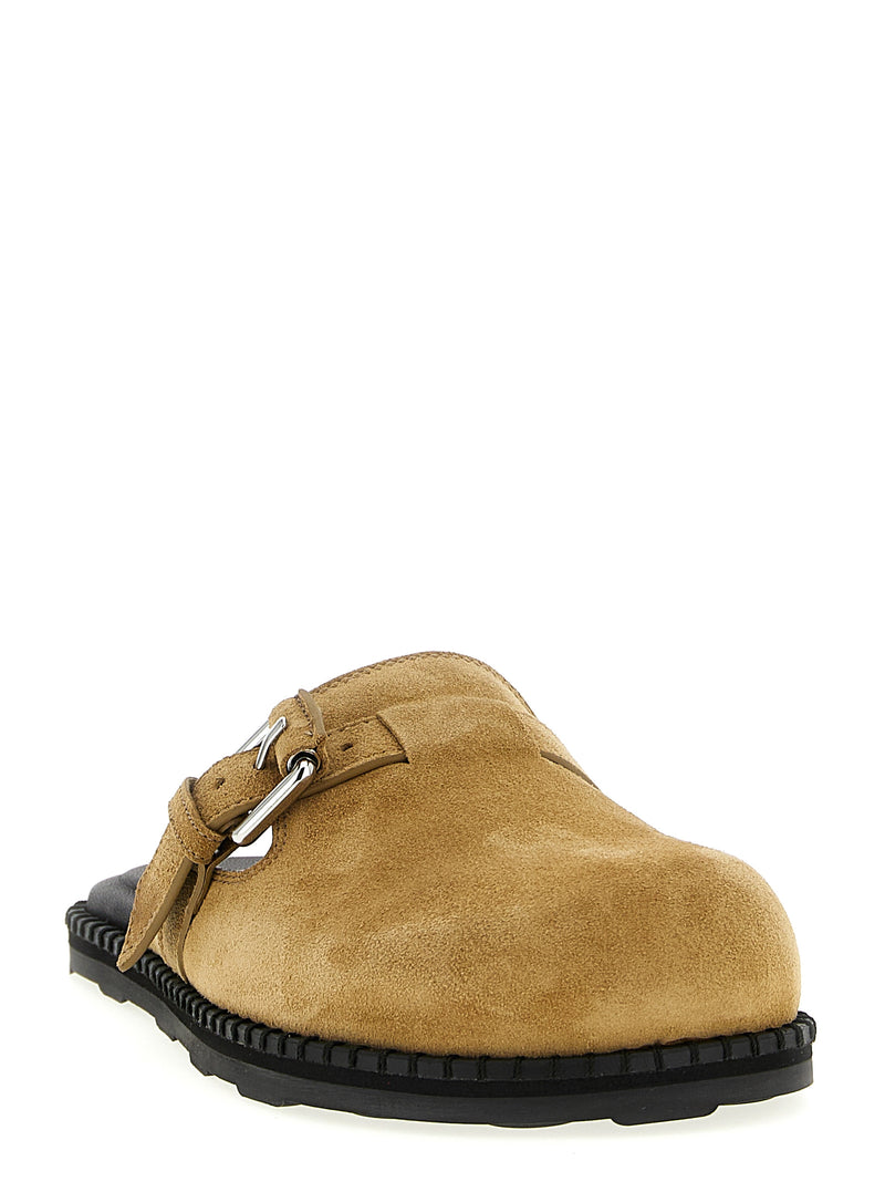 Moschino Suede Sabots | Urbalenti™ NYC