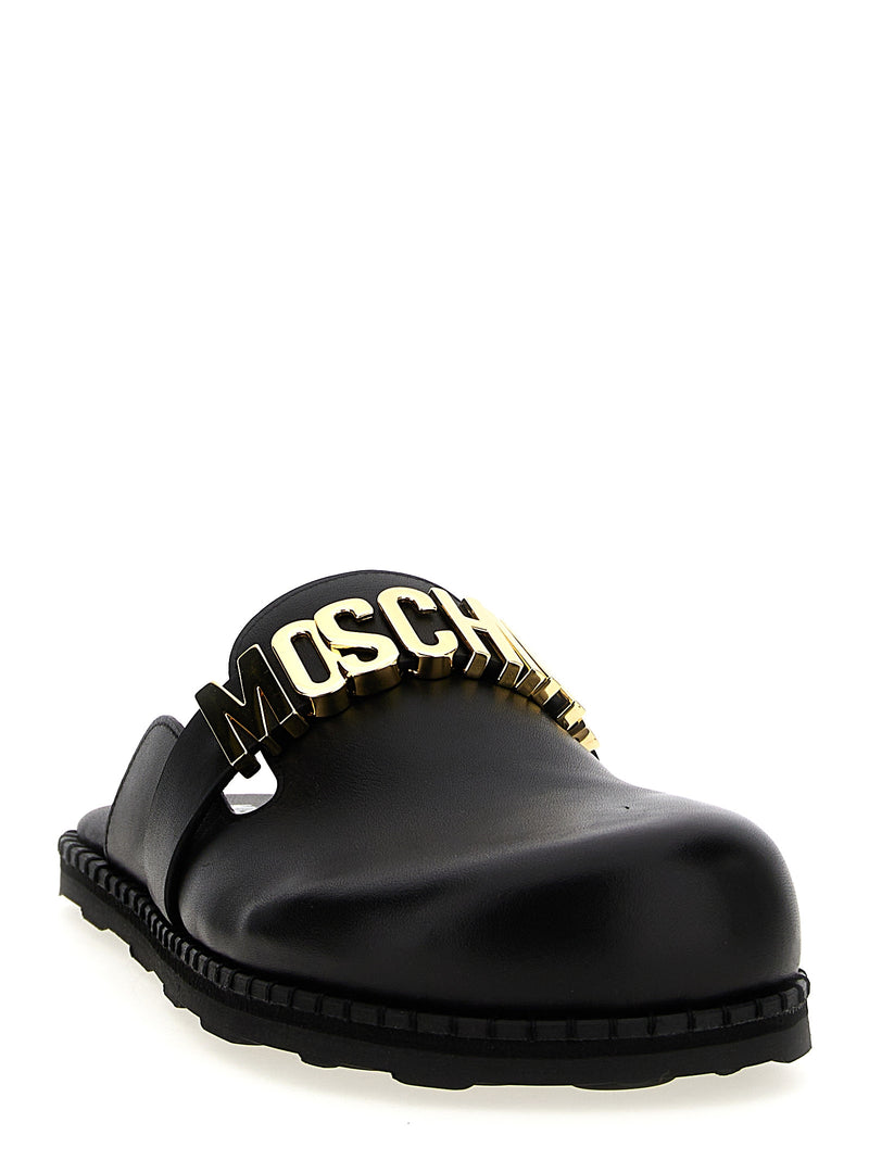 Moschino Birky Sabots - Leather - Style MF0000 | Urbalenti™ NYC