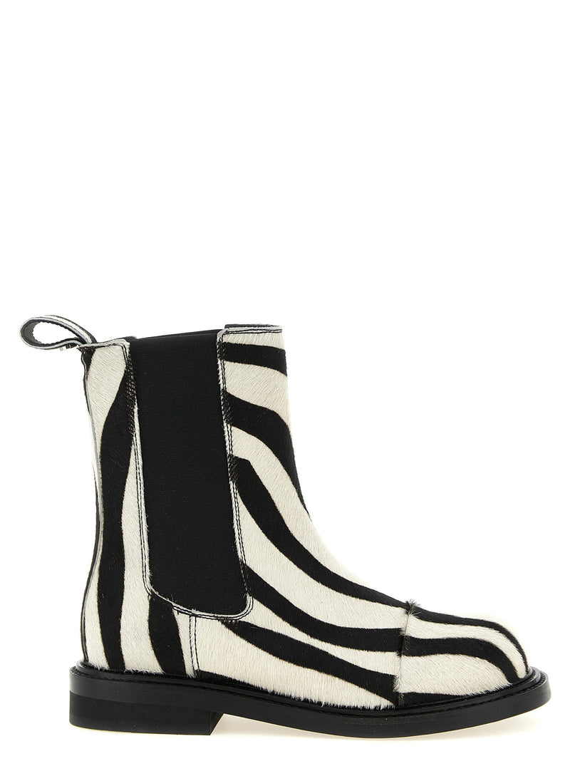 Moschino Moschino Zebra Pony Ankle Boots