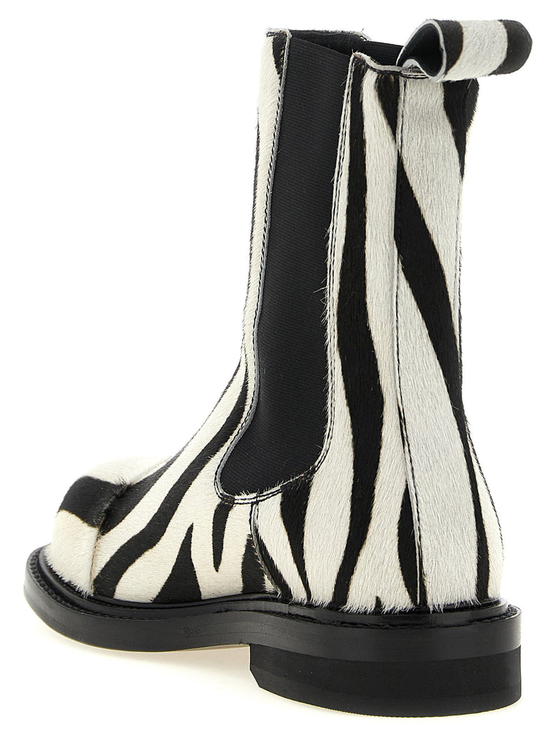 Moschino Moschino Zebra Pony Ankle Boots