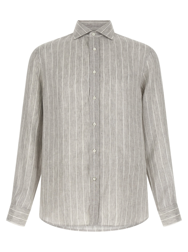 Brunello Cucinelli Pinstripe Shirt | Urbalenti™ NYC