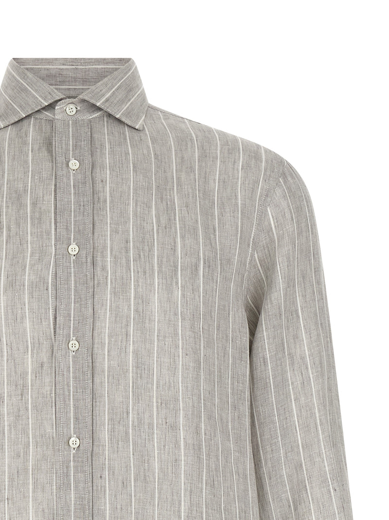 Brunello Cucinelli Pinstripe Shirt | Urbalenti™ NYC