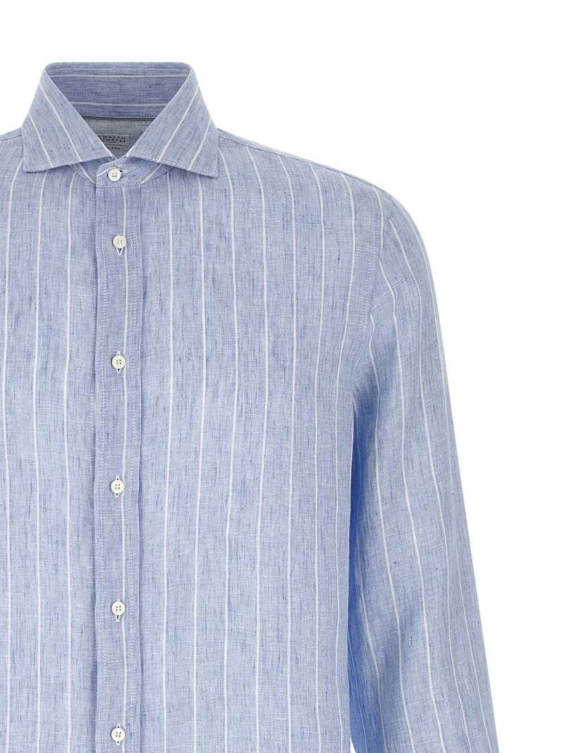 Brunello Cucinelli Brunello Cucinelli Striped Linen Shirt