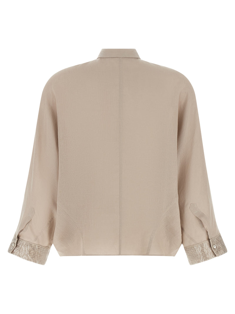 Brunello Cucinelli Dazzling Cascade Cuffs Shirt | Urbalenti™ NYC