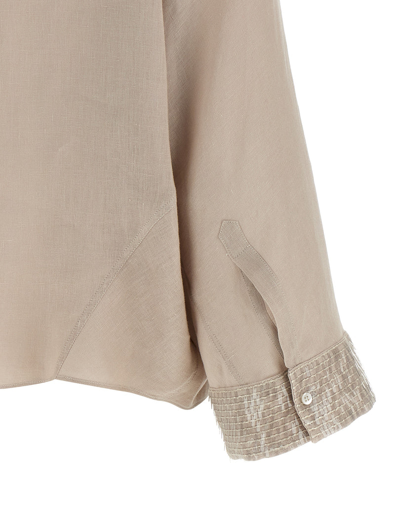 Brunello Cucinelli Dazzling Cascade Cuffs Shirt | Urbalenti™ NYC