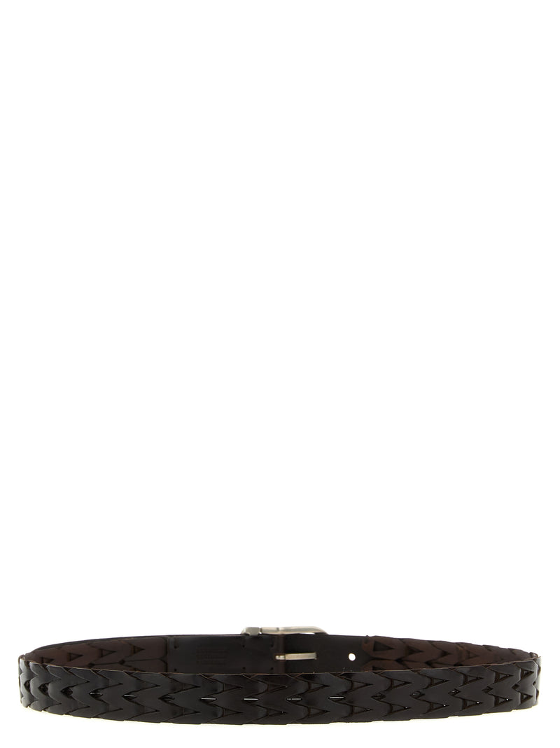 Brunello Cucinelli Braided Leather Belt - Leather Buckle - Style 3C6074... | Urbalenti™ NYC