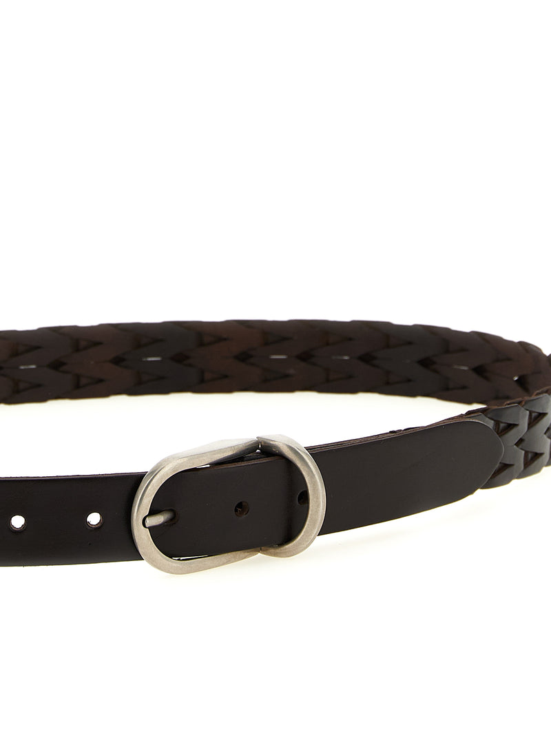Brunello Cucinelli Braided Leather Belt - Leather Buckle - Style 3C6074... | Urbalenti™ NYC