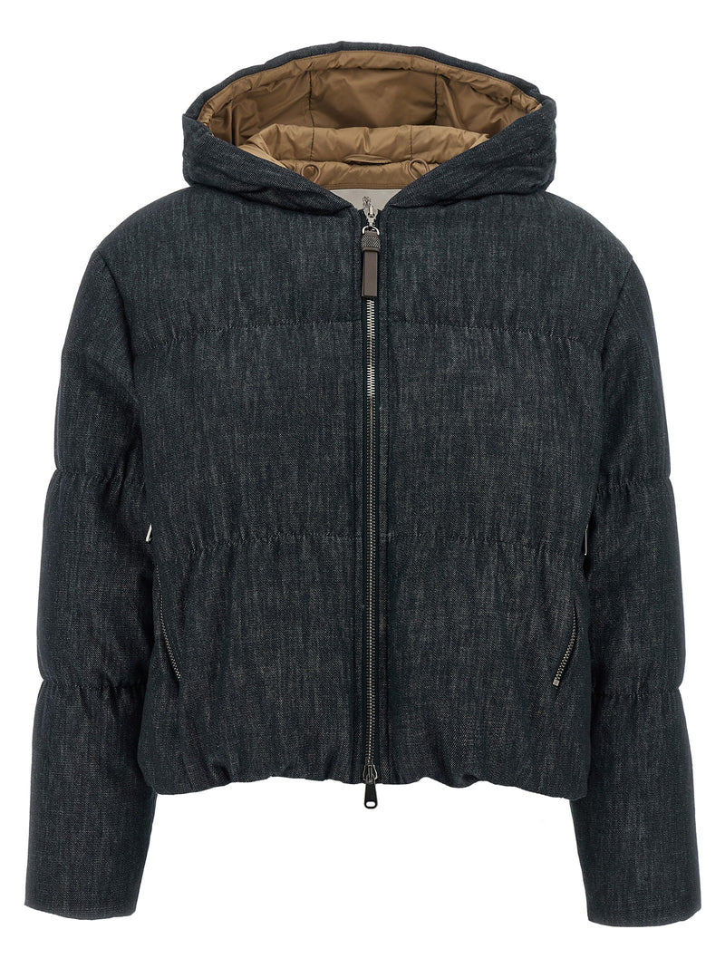 Brunello Cucinelli Brunello Cucinelli Denim-effect Twill Down Jacket