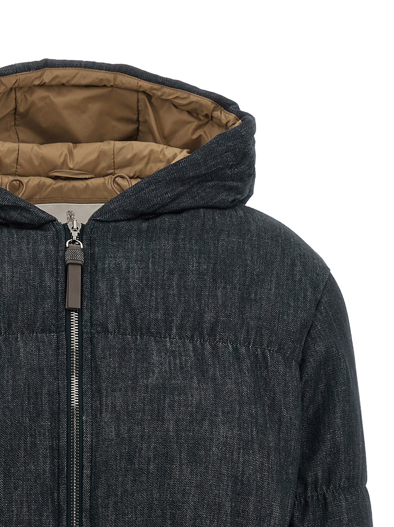 Brunello Cucinelli Brunello Cucinelli Denim-effect Twill Down Jacket