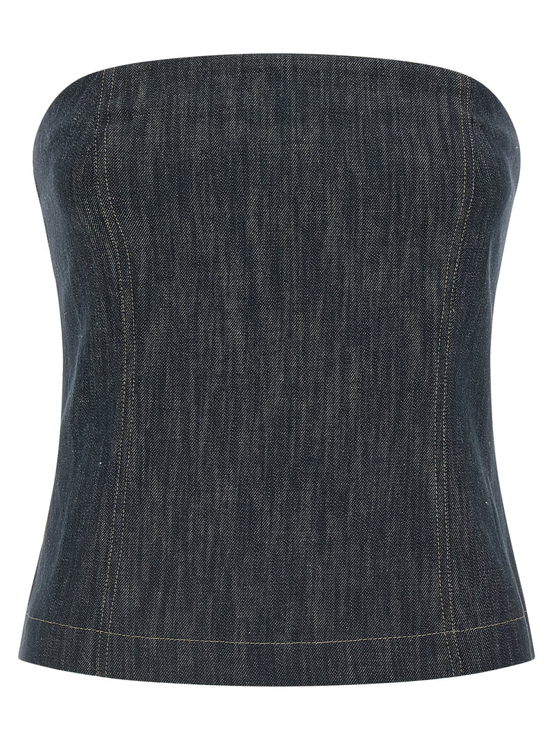 Brunello Cucinelli Denim Top | Urbalenti™ NYC