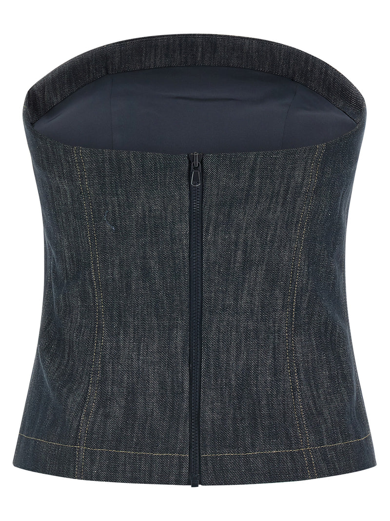 Brunello Cucinelli Denim Top | Urbalenti™ NYC