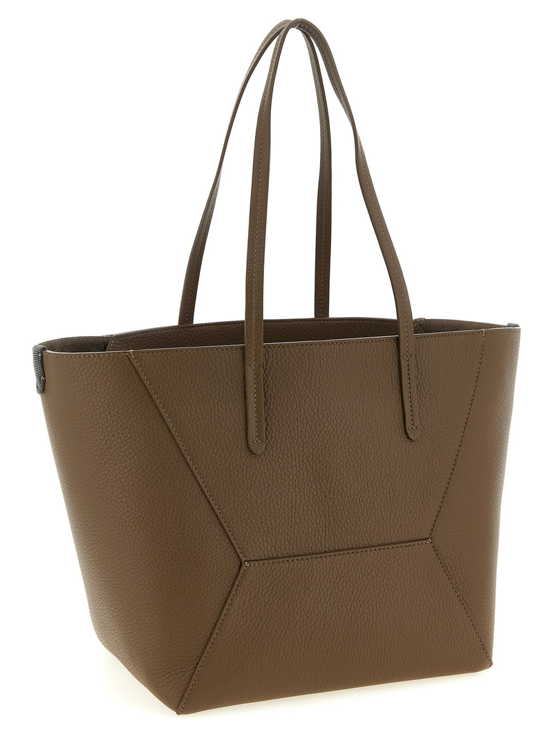 Brunello Cucinelli Bc Duo Medium Shoulder Bag - Leather - Style D2573C9357 | URBALENTI ™
