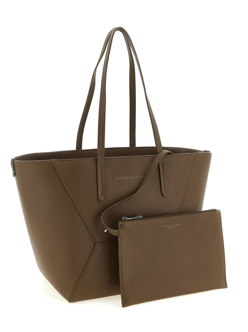 Brunello Cucinelli Bc Duo Medium Shoulder Bag - Leather - Style D2573C9357 | URBALENTI ™