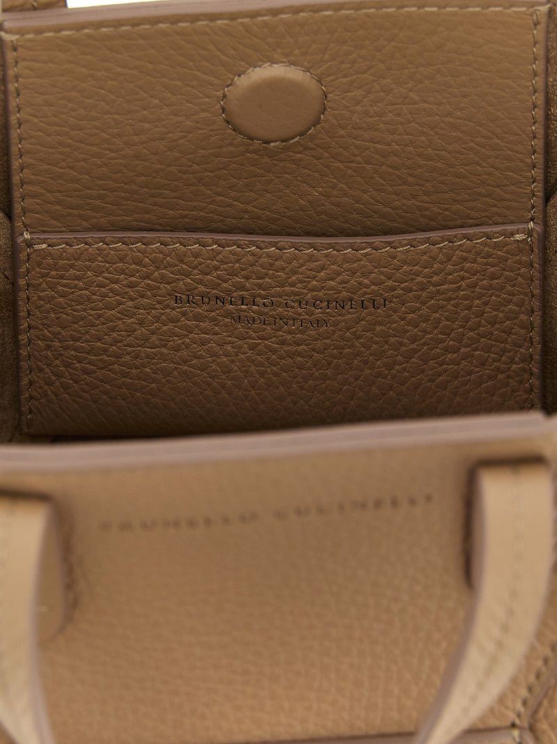 Brunello Cucinelli Bc Duo Mini Handbag - Leather Mini - Style 5C2767 | URBALENTI™