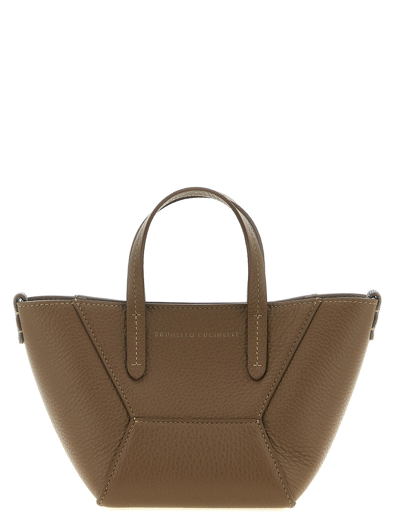 Brunello Cucinelli Bc Duo Mini Handbag - Leather - Style 5C9357 | URBALENTI ™