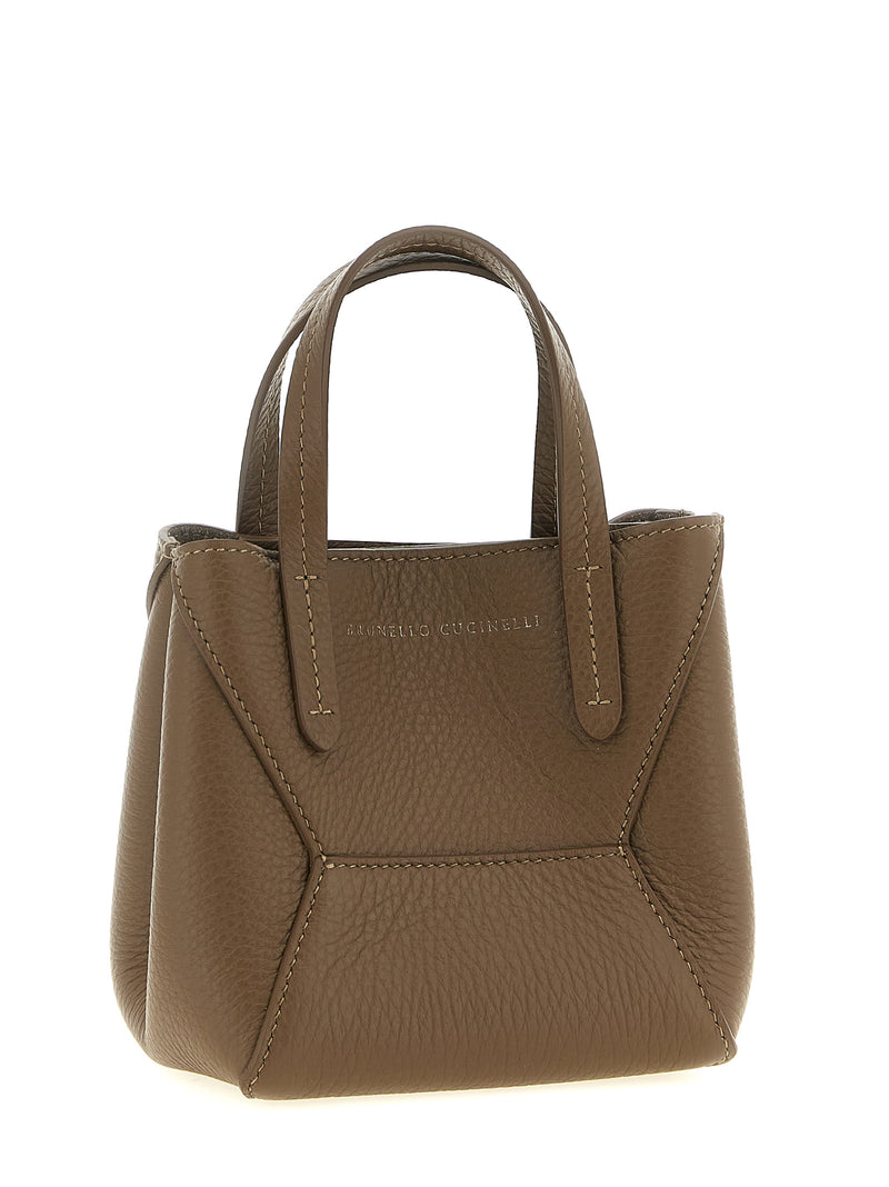 Brunello Cucinelli Bc Duo Mini Handbag - Leather - Style 5C9357 | URBALENTI ™