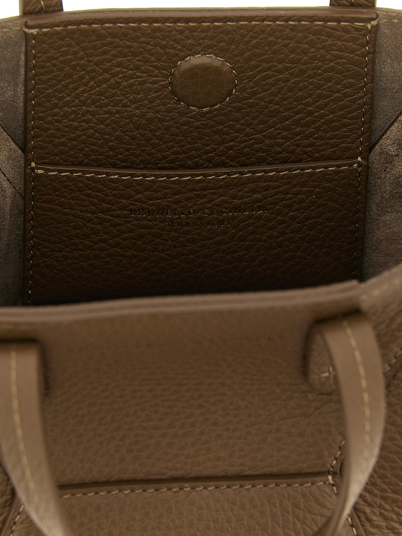 Brunello Cucinelli Bc Duo Mini Handbag - Leather - Style 5C9357 | URBALENTI ™